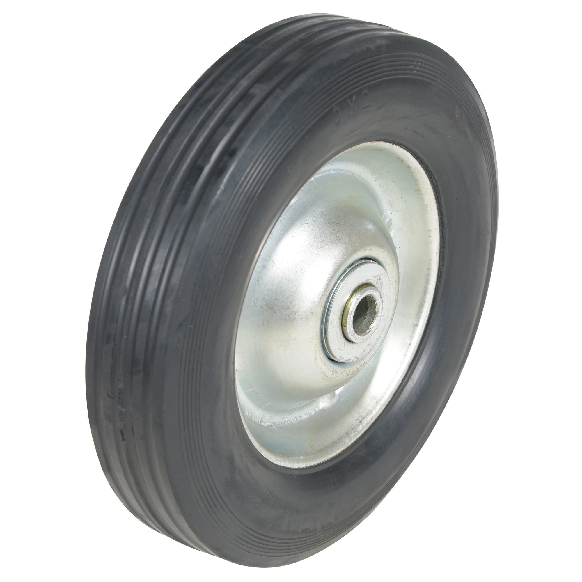 Vestil Hard Rubber Wheel - 8in. x 2.5in., 5/8in. Bearing, Non-Marking, Chemical Resistant, Model# WHL-HR-8X2-5/8